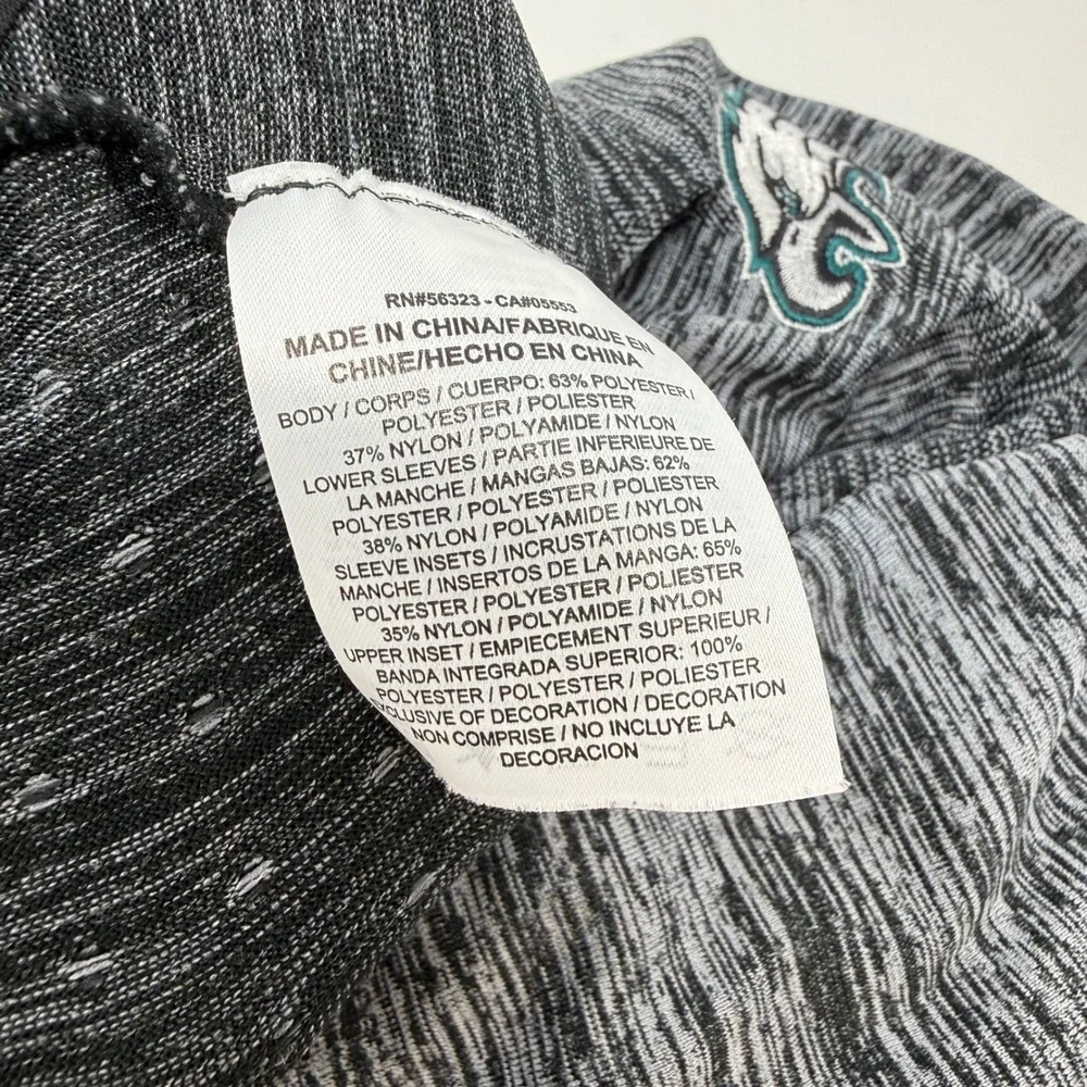 Nike Golf Philadelphia Eagles Dri-FIT Quarter Zip Pullover Gray Black Mens Large